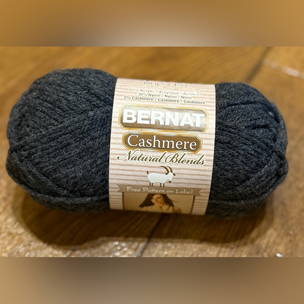 Bernat Cashmere Natural Blends Yarn in Charcoal